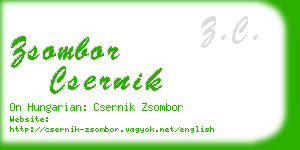 zsombor csernik business card